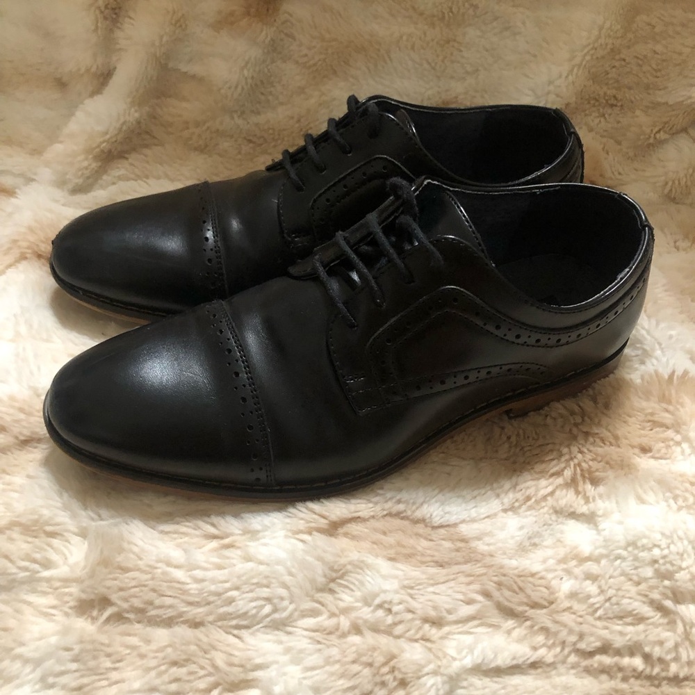 Bruno Marc NewYork Boys Prince-K1 Classic Black Oxford dress shoes size 5M
